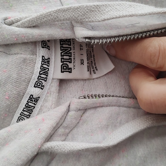 Victoria Secret Pink XS Confetti Hoodie & Boyfriend Pants - Picture 11 of 12